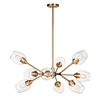 Maxim Savvy 9-Light 37" Wide Antique Brass / Black Chandelier 26345CLABBK